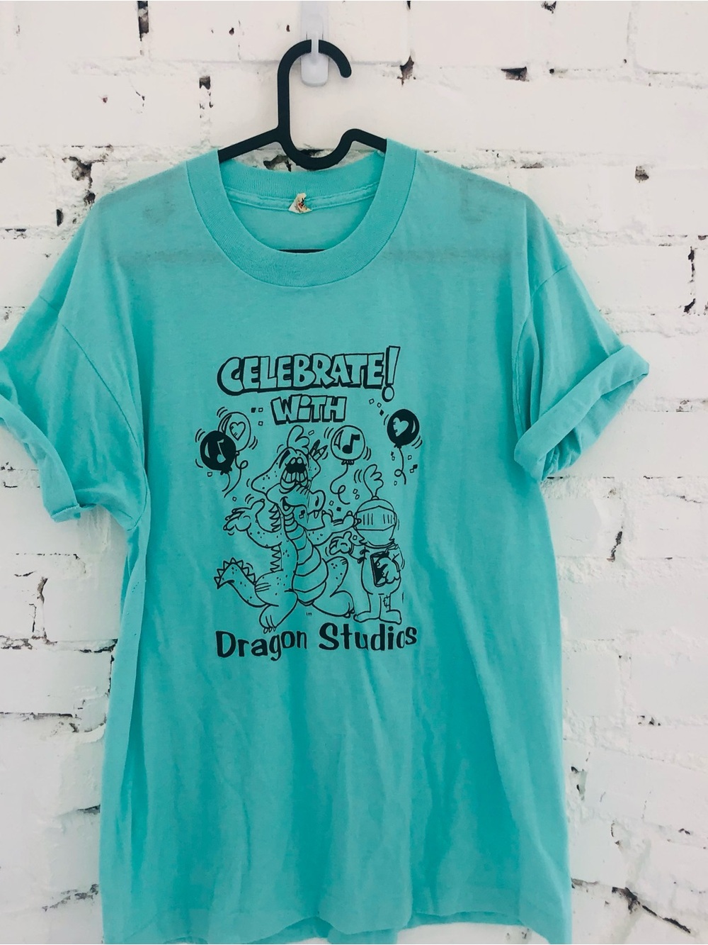 Screen Stars Aqua 'Celebrate! With Dragon Studios' Graphic Tee